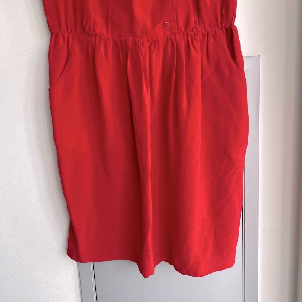 SESSUN Red 100% Silk Dress - Picture 4 of 9